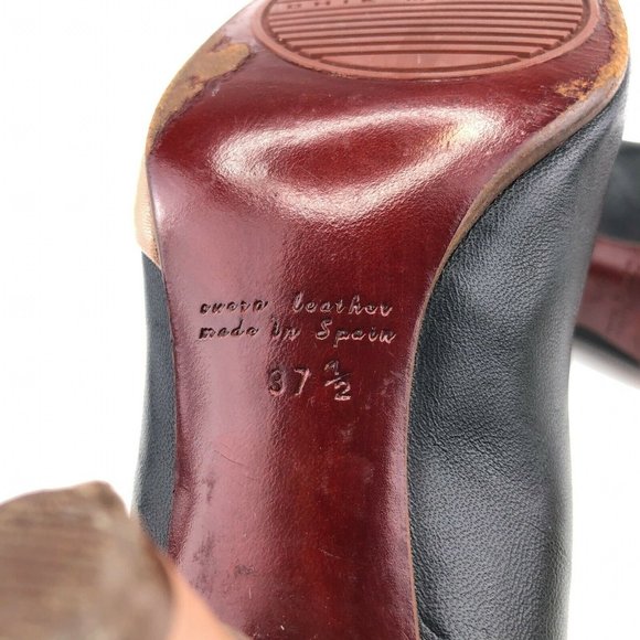 Chie Mihara Black Leather Pumps EUR 37.5 - Picture 7 of 10